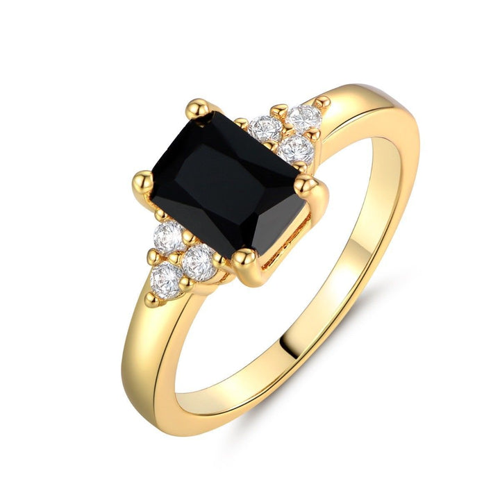 Rhoswen - Baguette Black Spinel Ring