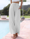 Feylin - Casual High Waisted Flowy Palazzo Trousers