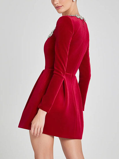 Lirien - Glamorous Crystal Embellished Mini Dress