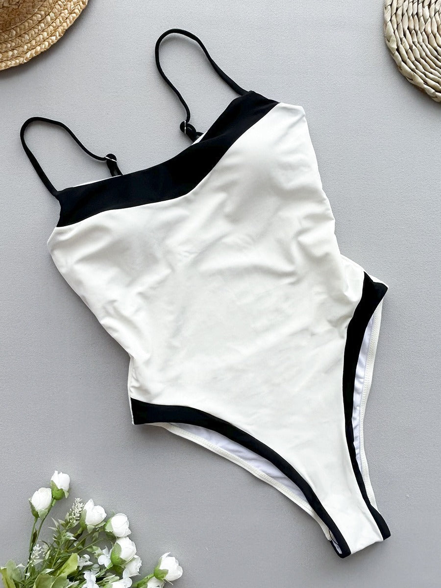 Marlowe - Women’s One-Piece Patchwork Swimsuit