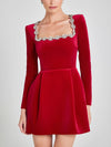 Lirien - Glamorous Crystal Embellished Mini Dress