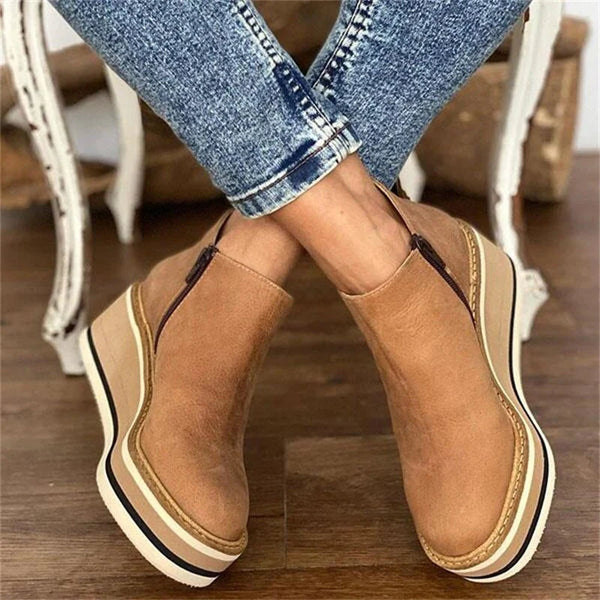 Koa - Women's Zipper Flat Ankle Boots