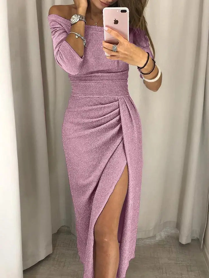 Celeste - Glamour Slit Dress