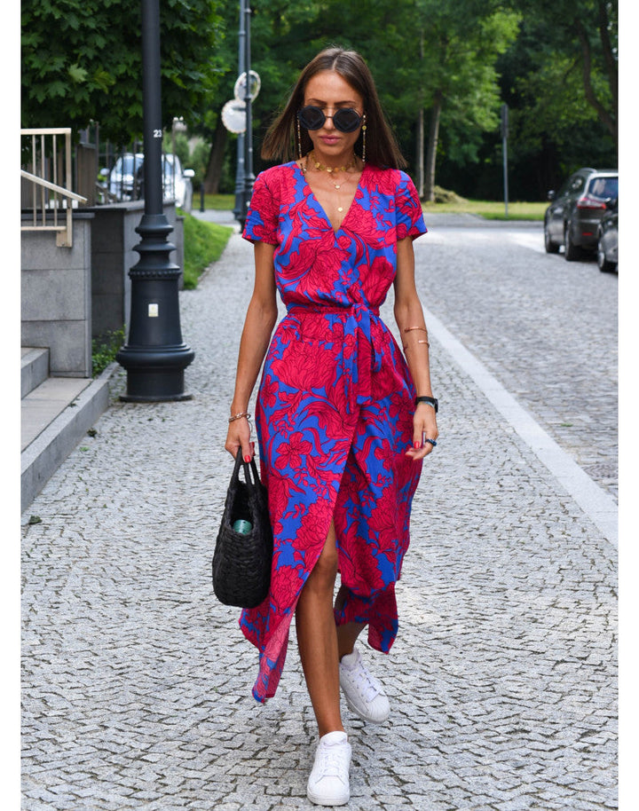 Sloane - Elegant Floral Tummy Covering Dress