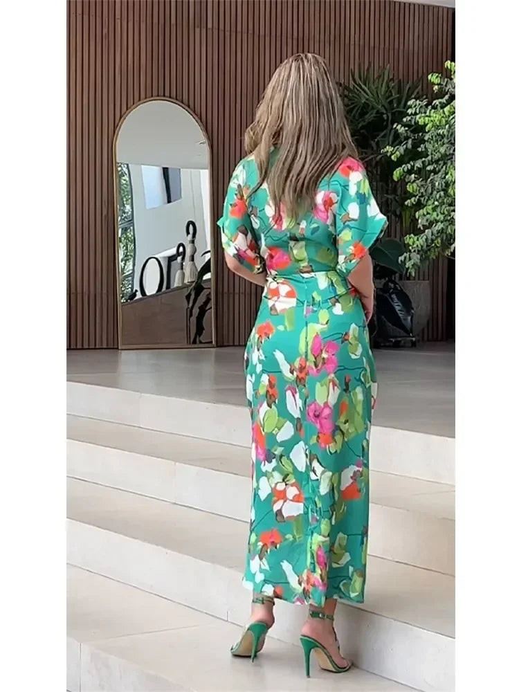 Dakota - Loose Floral Printed Irregular Party Dress