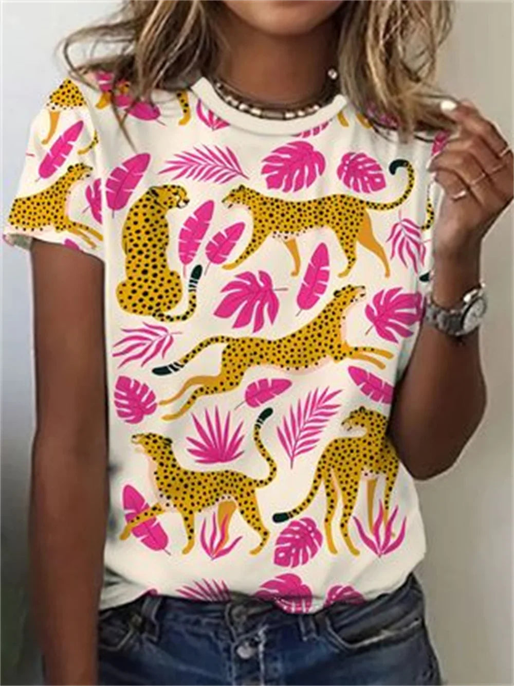Cataleya – Animal Print Button-Down Shirt