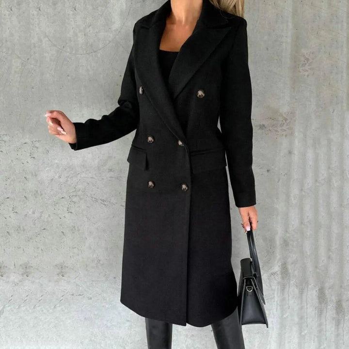 Camila - Sophisticated Solid Color Winter Coat