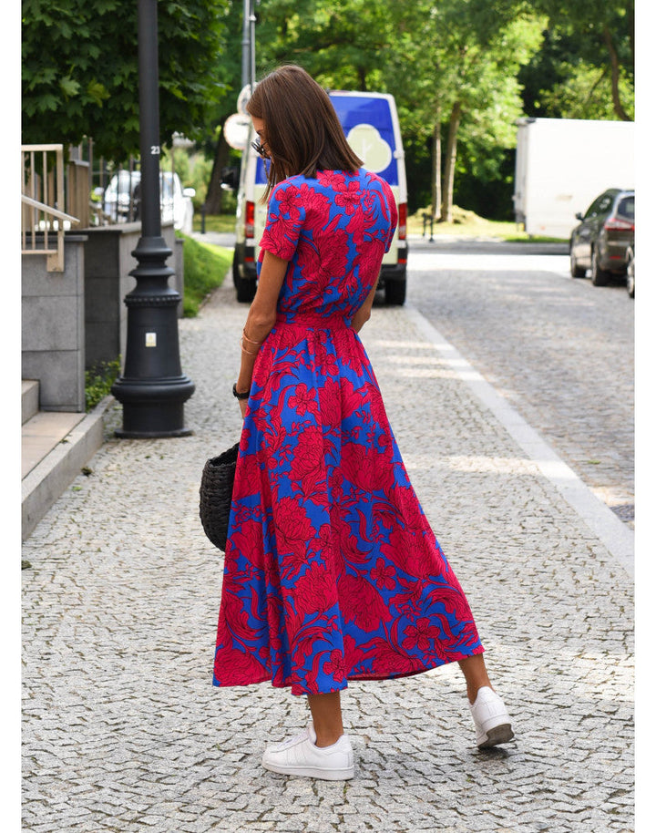 Sloane - Elegant Floral Tummy Covering Dress