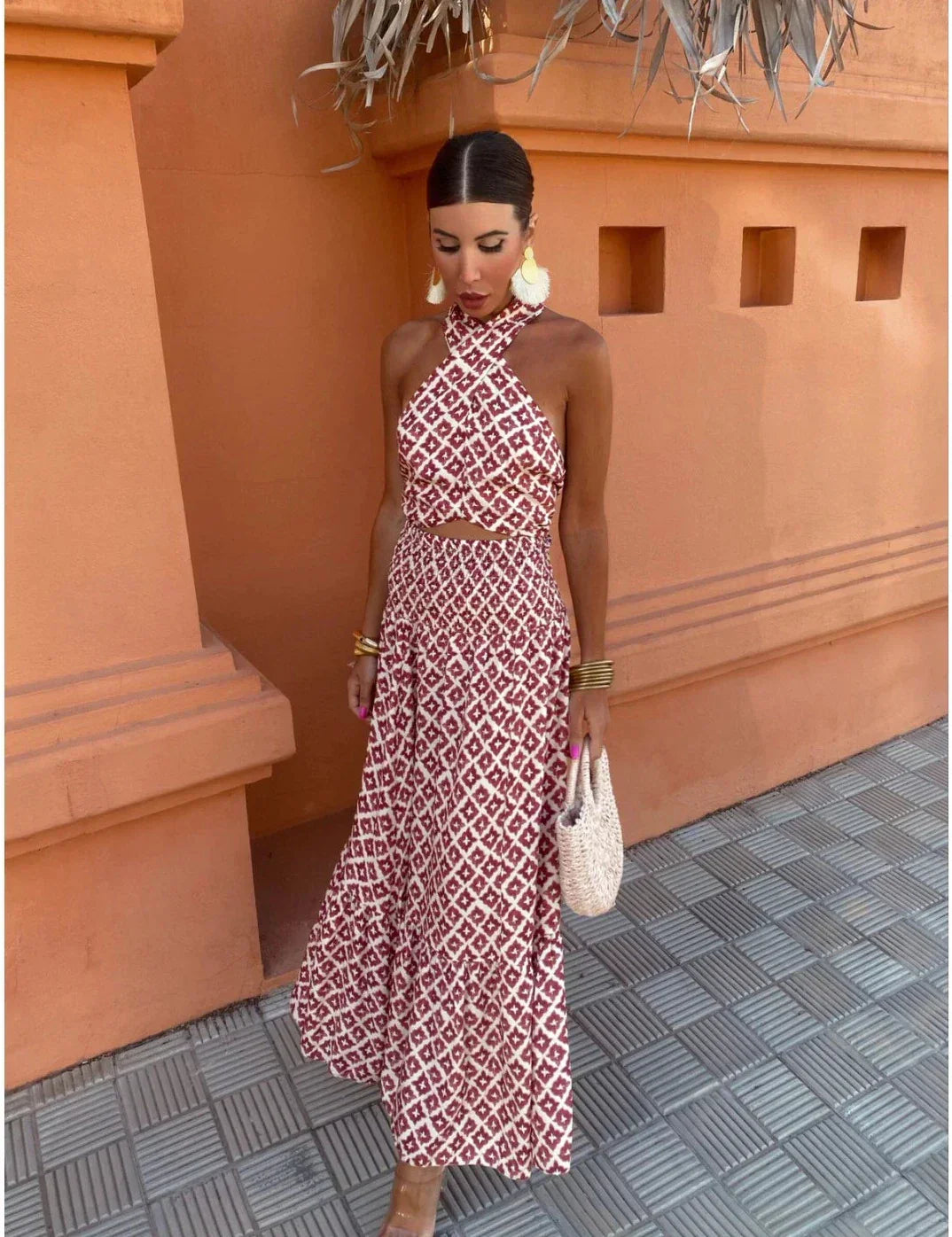 Destiny - Stylish Halter Neck Maxi Dress