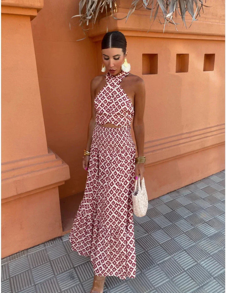 Destiny - Stylish Halter Neck Maxi Dress