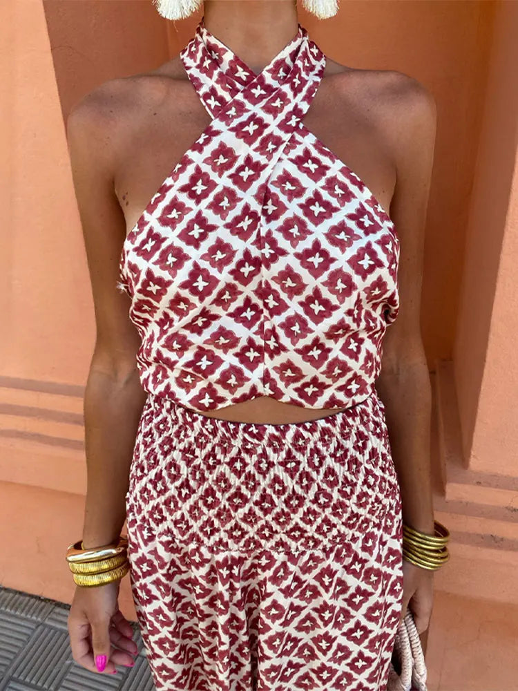Destiny - Stylish Halter Neck Maxi Dress