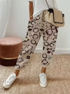 Clover - Comfortable Lace-Up Drawstring Elastic Waist Pants