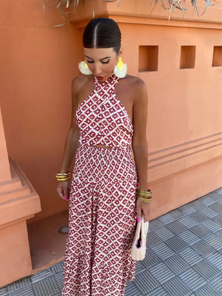 Destiny - Stylish Halter Neck Maxi Dress