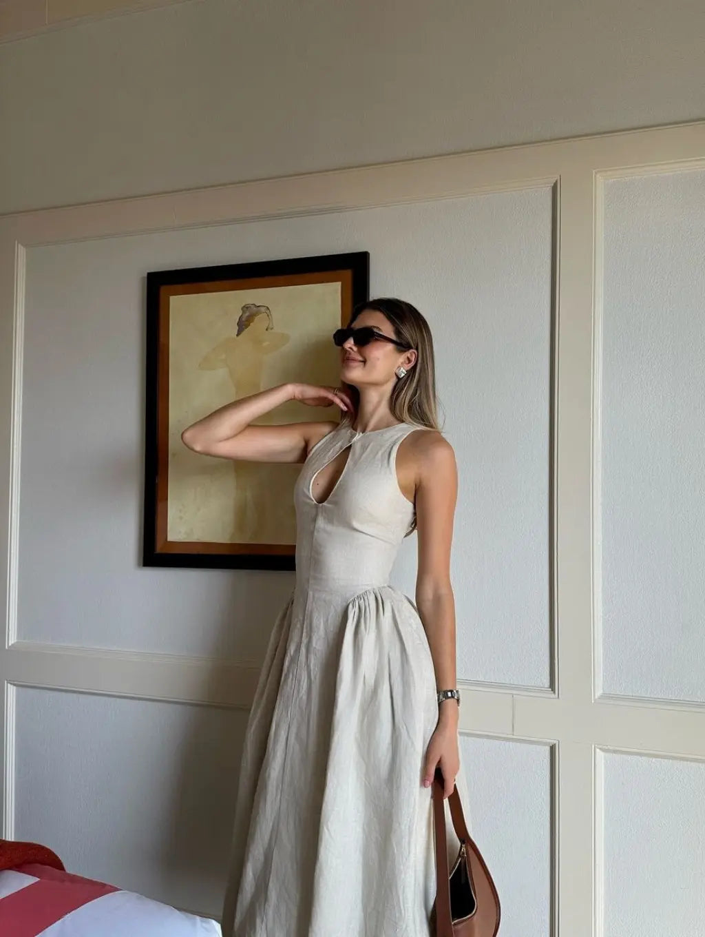 Evadne – Effortless Linen Midi Dress