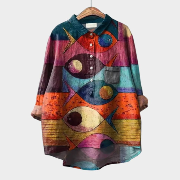 Rhea - Loose and Comfortable Printed Top