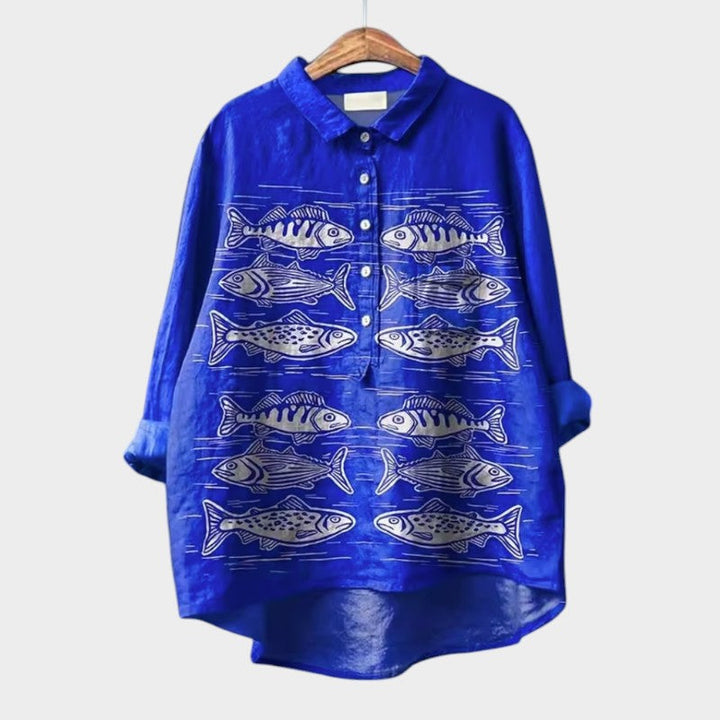Rhea - Loose and Comfortable Printed Top