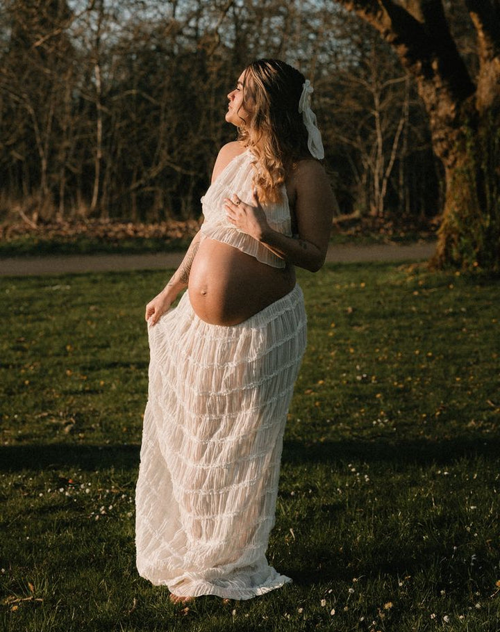 Luna - Maternity Halter Neck Two-Piece Set