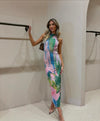 Scarlett - Women's Tie Dye Sleeveless Maxi Dress
