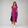Adira - Women’s Crossover V-Neck Split Hem Dress