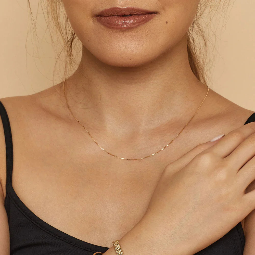 Delyth - Dainty Gold Chain Necklace