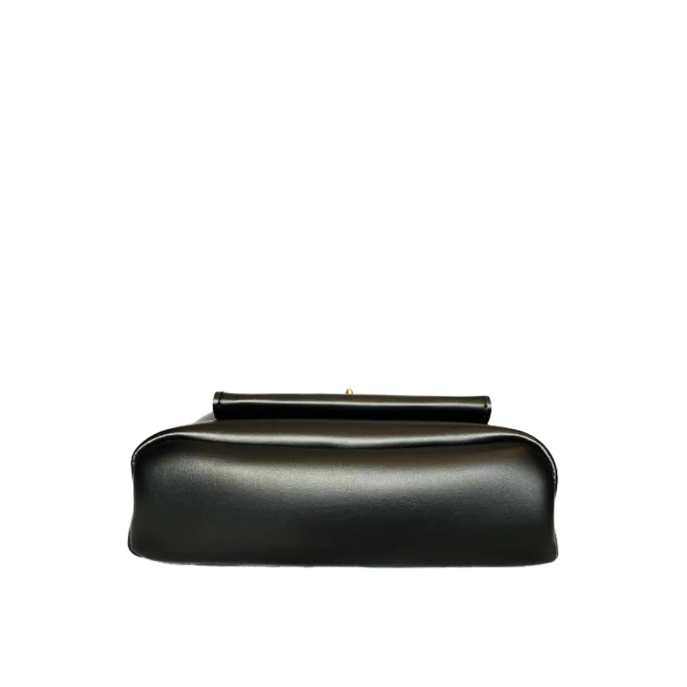 Anna - Chic Leather Bag with Kiss-Lock Closure