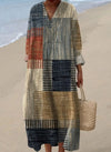 Finley - Retro Geometric Pattern Print Dress