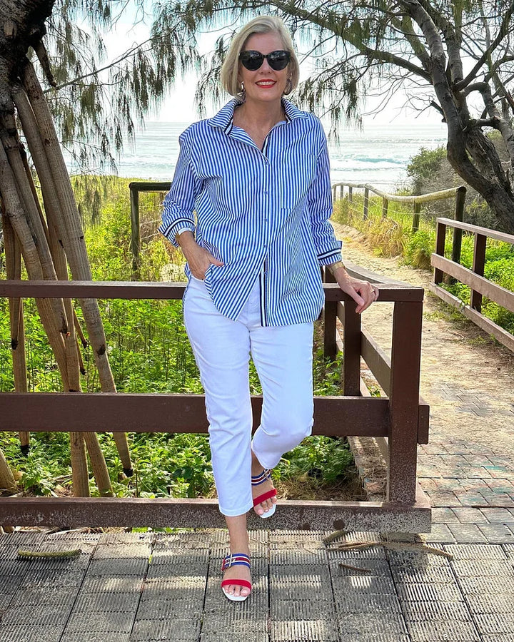 Galadriel – Striped Button-Down Shirt