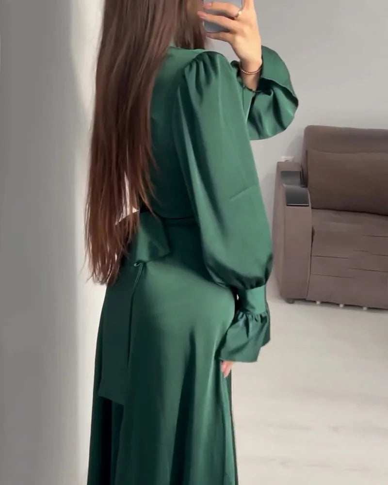 Kylie - Elegant Tossy Ruffled Bandage Maxi Dress
