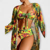 Ariel - High Waisted Bikini 3 Pieces Floral Bikini Set