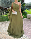 Seraphina | One-Shoulder Pleated Dress
