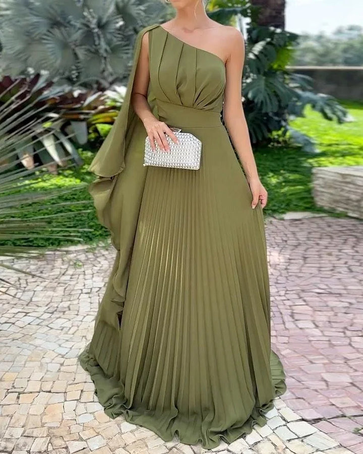 Seraphina | One-Shoulder Pleated Dress
