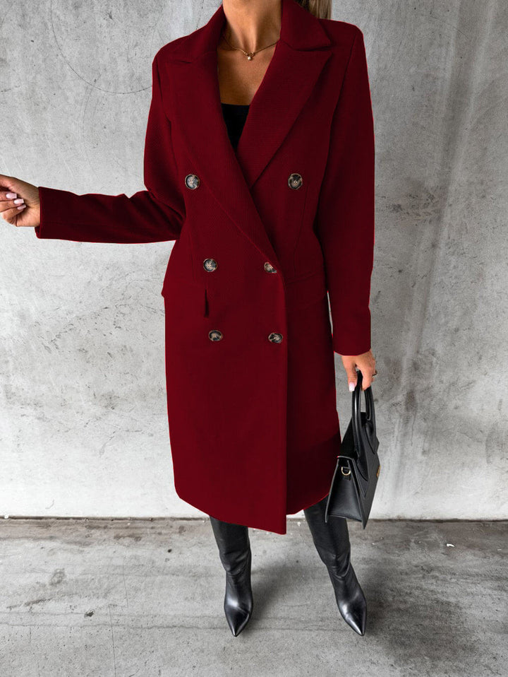 Camila - Sophisticated Solid Color Winter Coat