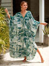 Grace - Casual Batwig Printed Tropical Dress