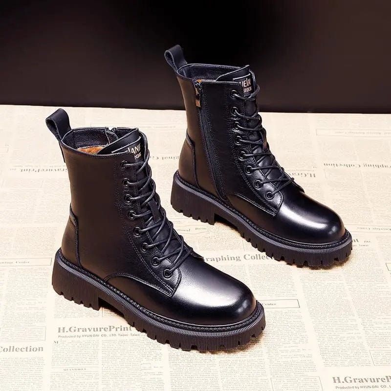 Kylie - Sleek Leather Boots for Winter