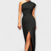 Riley - Women Stacked Sleeveless Cutout Front Split Maxi Dress