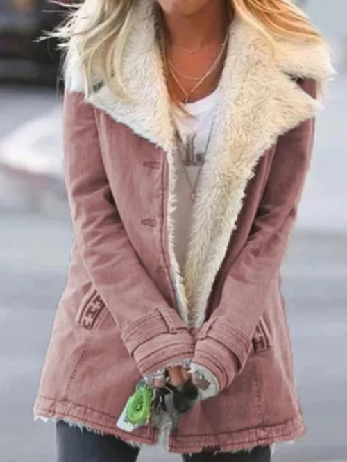 Fiona – Chic Faux Denim Winter Jacket