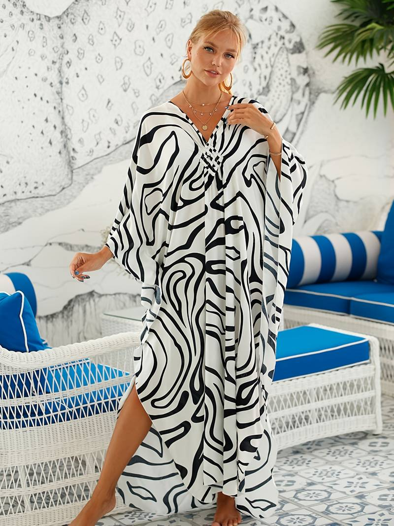 Nora - Casual Lightweight Tropical Print Bamboo Fiber