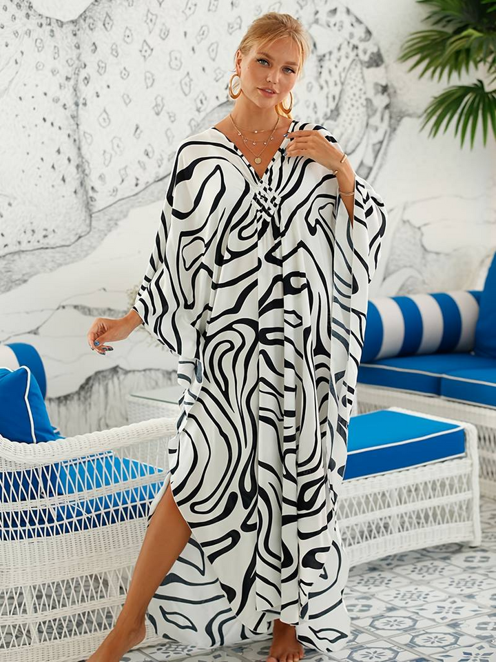 Nora - Casual Lightweight Tropical Print Bamboo Fiber