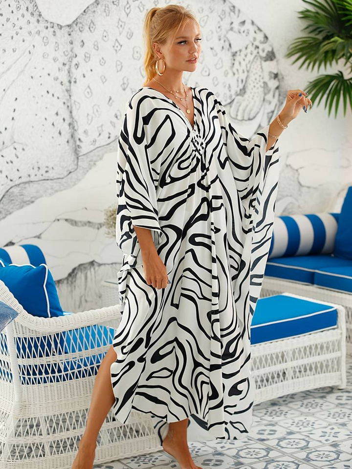 Nora - Casual Lightweight Tropical Print Bamboo Fiber
