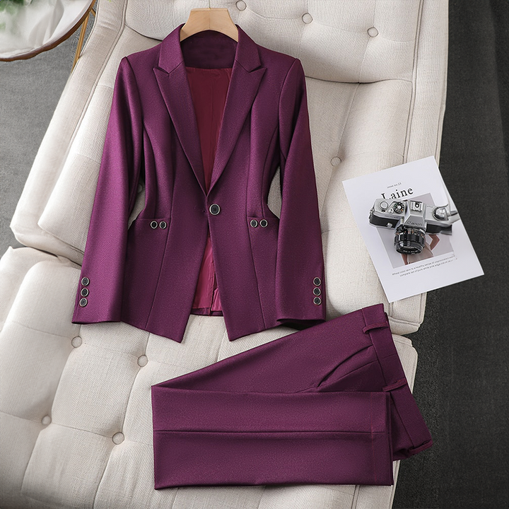 Rue - Women’s Plain Blazer and Pants Set