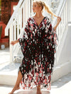 Abigail - Oversized Wave Neck Tropical Dress