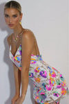 Saffron - Glittering Sequin Floral Dress