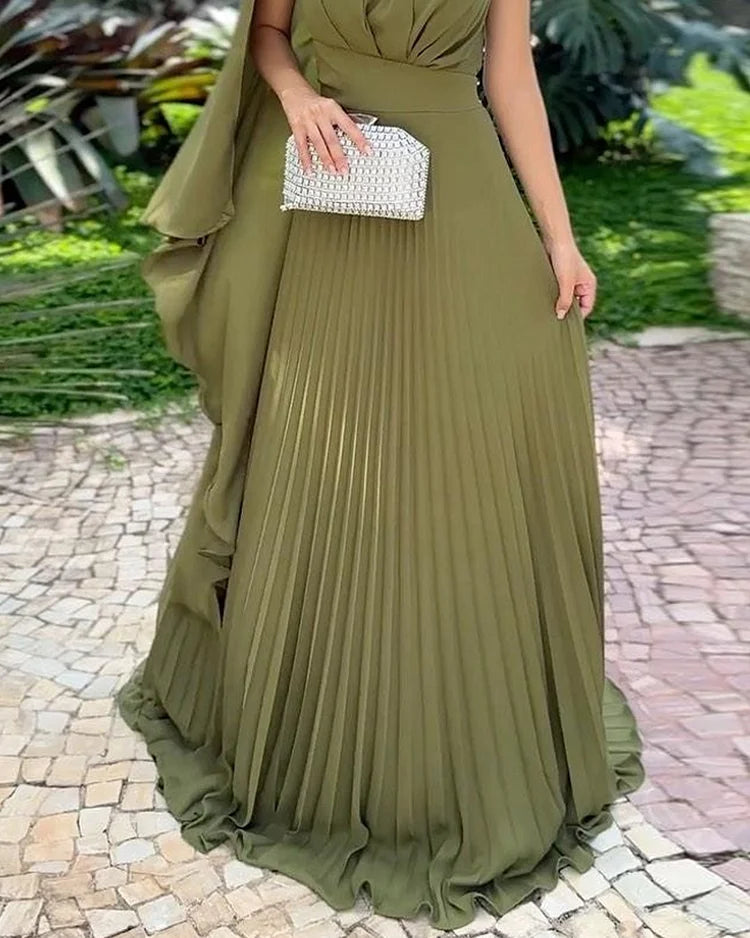 Seraphina | One-Shoulder Pleated Dress