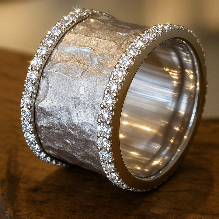 Sorrel - Creative Silver Hoop Zircon Ring