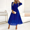 Ava - 3/4 Sleeve Waist-Fitted Party Dress