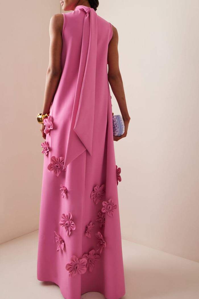 Calista - Charming Flower Appliqué Mermaid Evening Dress