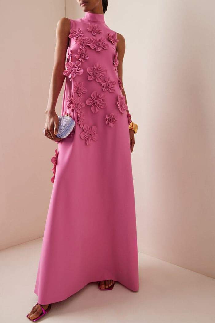 Calista - Charming Flower Appliqué Mermaid Evening Dress