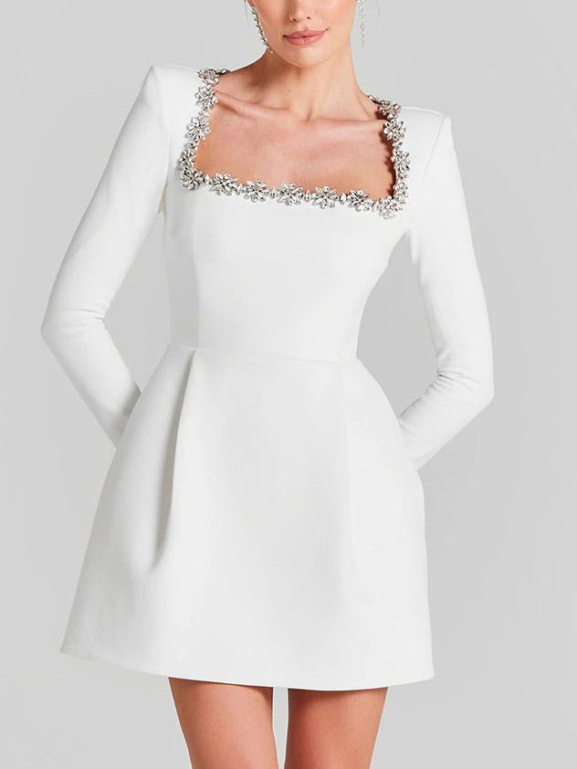 Lirien - Glamorous Crystal Embellished Mini Dress