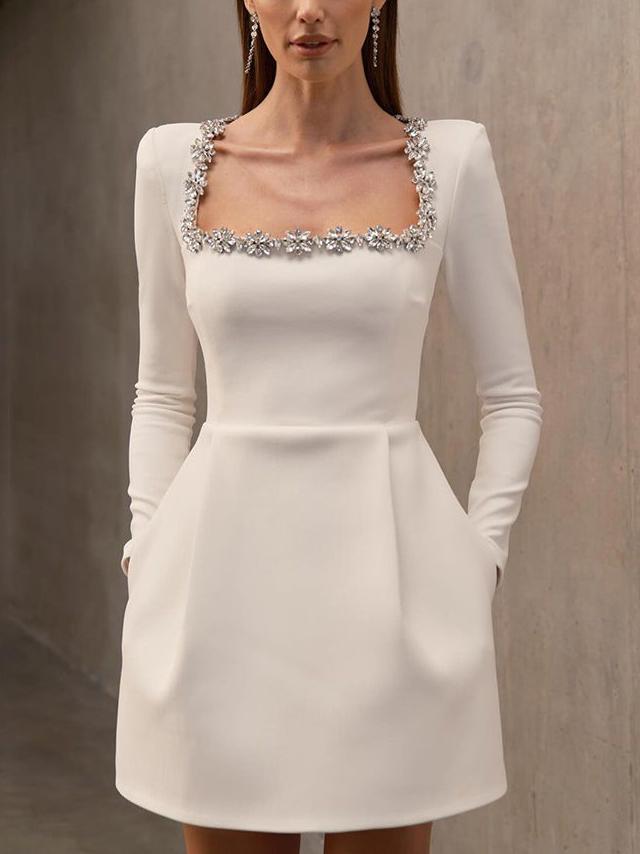Lirien - Glamorous Crystal Embellished Mini Dress