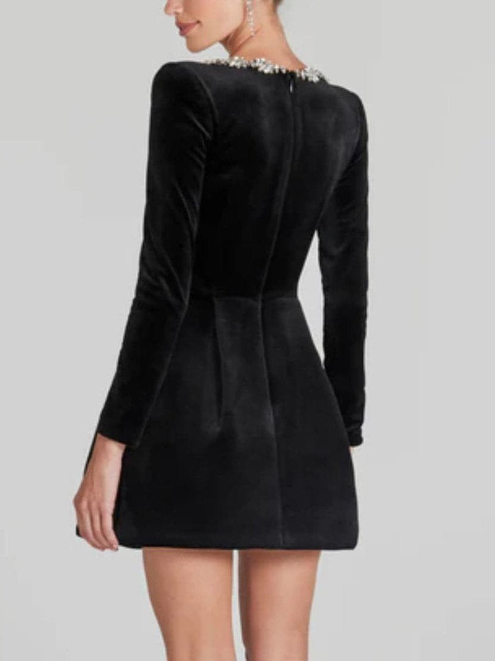 Lirien - Glamorous Crystal Embellished Mini Dress